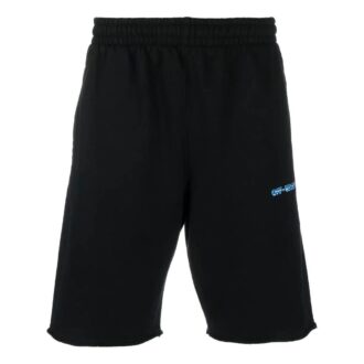 Off-White Bărbați SS22 Logo Săgeată Imprimare Casual Pantaloni Scurți drepți Croială largă Negru Off-White Bărbați SS22 Logo Săgeată Imprimare Casual Pantaloni Scurți drepți Croială largă Negru