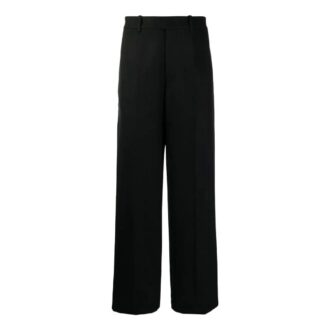 Off-White Bărbați SS22 Pantaloni casual drepți, culoare solidă, talie medie, versiune negru Off-White Bărbați SS22 Pantaloni casual drepți, culoare solidă, talie medie, versiune negru