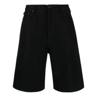 Off-White Bărbați SS22 Pantaloni Scurți casual cu imprimeu logo Arrows, croială largă, negru Off-White Bărbați SS22 Pantaloni Scurți casual cu imprimeu logo Arrows, croială largă, negru