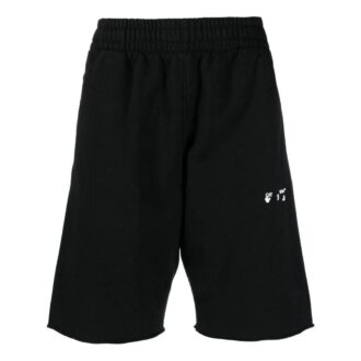 Off-White Bărbați SS22 Pantaloni Scurți casual cu imprimeu logo, negru Off-White Bărbați SS22 Pantaloni Scurți casual cu imprimeu logo, negru
