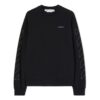 Off-White Bărbați SS22 Tricou cu imprimeu, guler rotund, negru