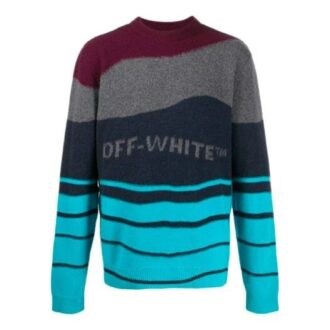Off-White Bărbați Tricot cu dungi Colorblock