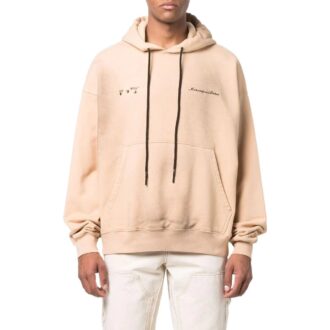 Off-White Men’s x Mercedes-Benz Mercedes Benz Crossover SS22 Pulover cu glugă, mâneci lungi, culoare solidă, bej