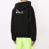 Off-White Pantaloni pentru bărbați cu imprimeu animal, croială largă, negru