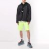 Off-White Pantaloni pentru bărbați cu imprimeu animal, croială largă, negru