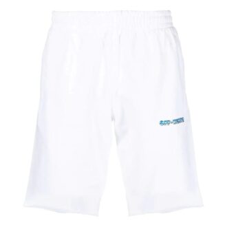 Off-White Pantaloni Scurți casual pentru bărbați FW22 cu imprimeu cu logo alfabet, versiune albă