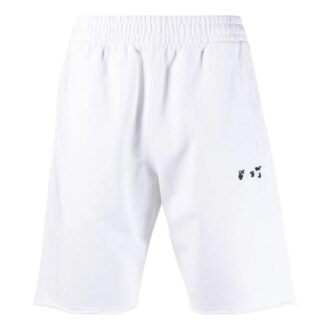 Off-White Pantaloni Scurți casual pentru bărbați FW22 cu logo, versiune albă