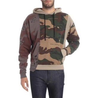 Off-White Pantaloni scurți pentru bărbați cu logo și săgeată la talie, camuflaj