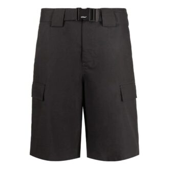 Off-White Pantaloni Scurți sport casual pentru bărbați SS22 cu dungi diagonale, set complet, negru