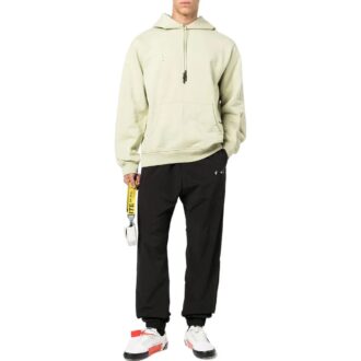 Off-White Pantaloni sport pentru bărbați FW22 cu imprimeu logo, negri