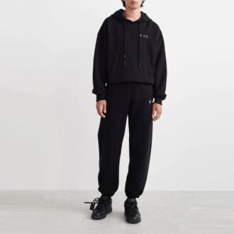 Off-White Pantaloni sport pentru bărbați SS22 Logo Bundle Feet, negri