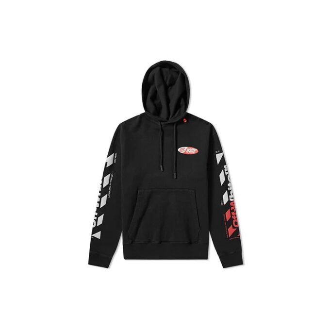 Off-White pentru bărbați, cu imprimeu, croială largă, negru