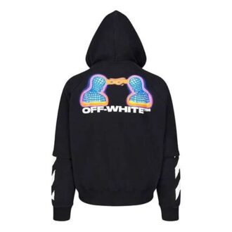 Off-White pentru bărbați cu imprimeu de personaje, negru Off-White pentru bărbați cu imprimeu de personaje, negru