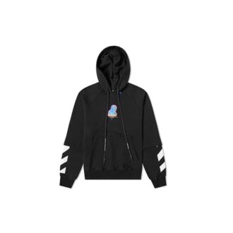 Off-White pentru bărbați cu imprimeu de personaje, negru Off-White pentru bărbați cu imprimeu de personaje, negru