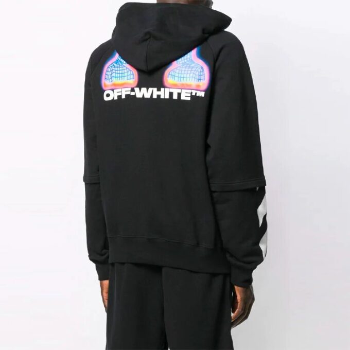Off-White pentru bărbați cu imprimeu de personaje, negru