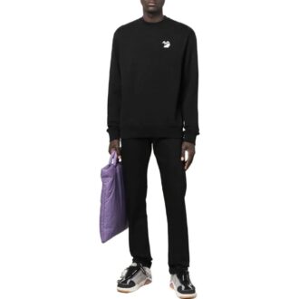 Off-White pentru bărbați, cu imprimeu logo, guler rotund, sport, croială lejeră, negru Off-White pentru bărbați, cu imprimeu logo, guler rotund, sport, croială lejeră, negru