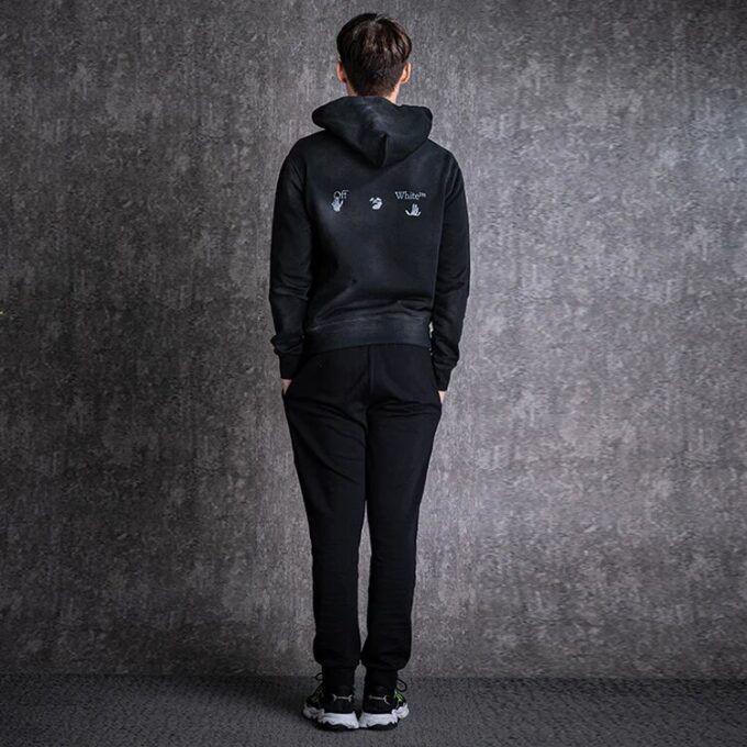 Off-White pentru bărbați, cu imprimeu, versiune standard, negru