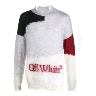 Off-White pentru bărbați cu logo, blocuri de culoare, versiune obișnuită, gri Off-White pentru bărbați cu logo, blocuri de culoare, versiune obișnuită, gri