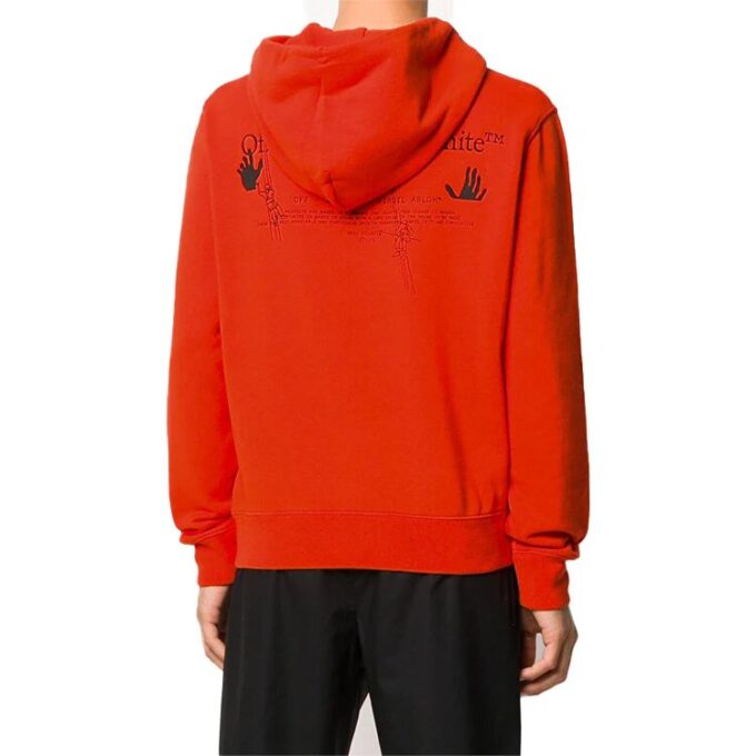 Off-White pentru bărbați cu model de săgeată și logo roșu