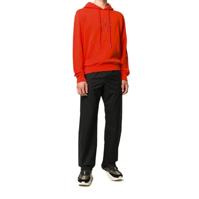 Off-White pentru bărbați cu model de săgeată și logo roșu