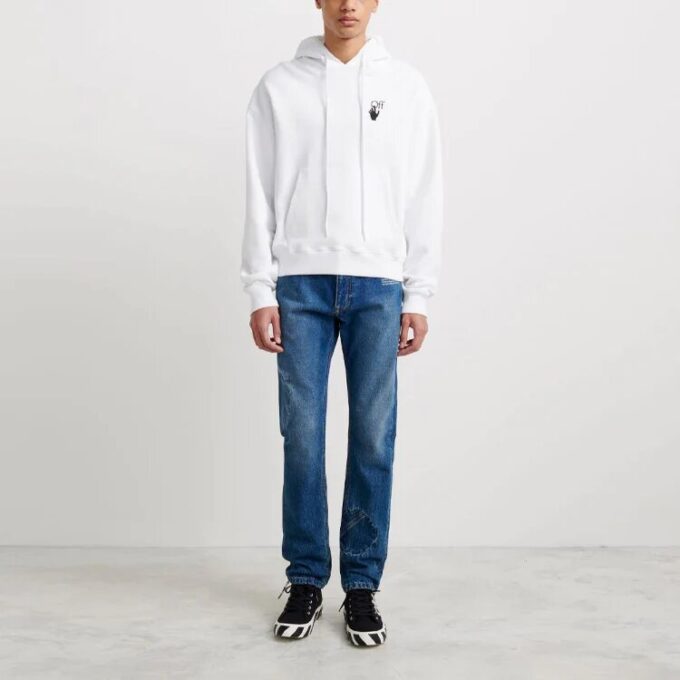 Off-White pentru bărbați Degrad Arrows Loose Fit Alb