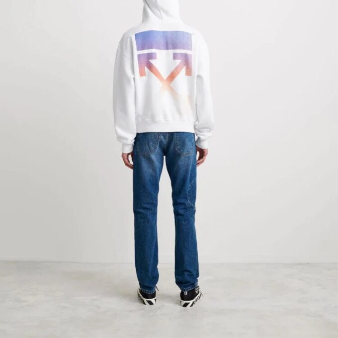 Off-White pentru bărbați Degrad Arrows Loose Fit Alb