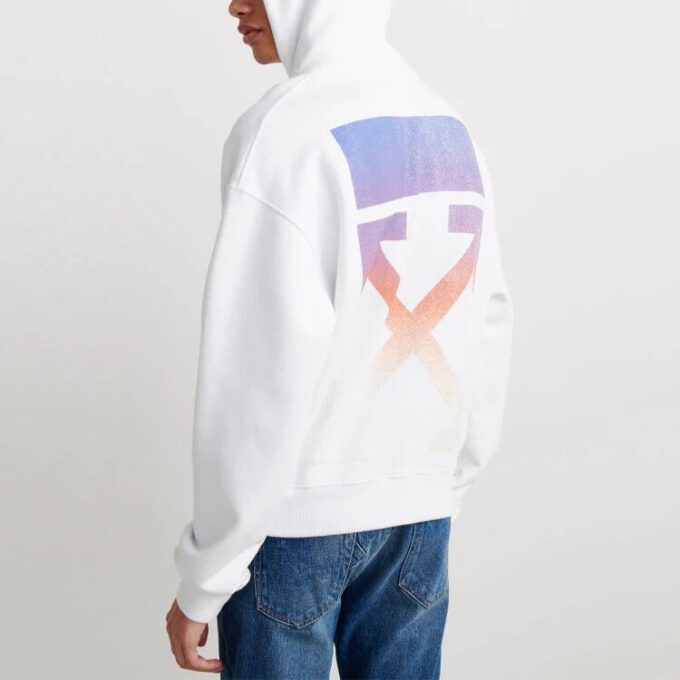 Off-White pentru bărbați Degrad Arrows Loose Fit Alb