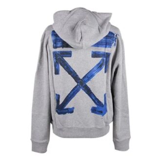 Off-White pentru bărbați din acril cu imprimeu cu săgeți multicolore, model slim, gri Off-White pentru bărbați din acril cu imprimeu cu săgeți multicolore, model slim, gri