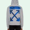 Off-White pentru bărbați din acril cu imprimeu cu săgeți multicolore, model slim, gri