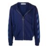 Off-White pentru bărbați FW21 cu dungi și fermoar, versiune standard, albastru