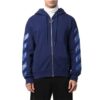 Off-White pentru bărbați FW21 cu dungi și fermoar, versiune standard, albastru