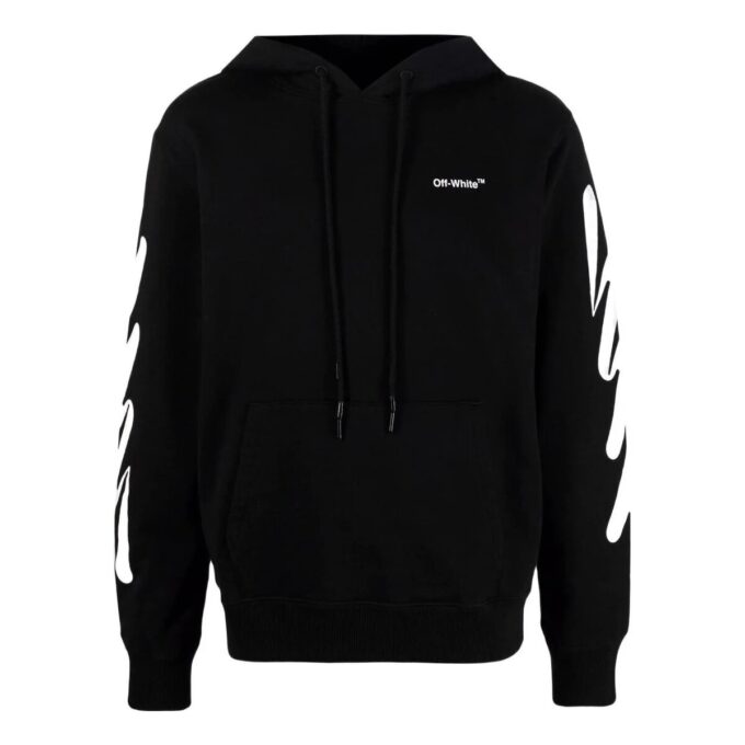 Off-White pentru bărbați, imprimeu cu model monocrom, negru