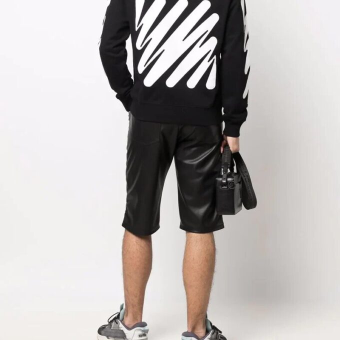 Off-White pentru bărbați, imprimeu cu model monocrom, negru