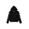 Off-White pentru bărbați, imprimeu pictat, model cu săgeți, fermoar, negru clasic