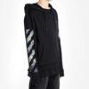 Off-White pentru bărbați, imprimeu pictat, model cu săgeți, fermoar, negru clasic