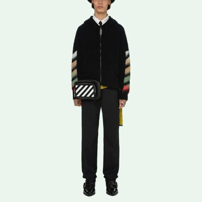 Off-White pentru bărbați SS21 din piele de căprioară cu dungi negre