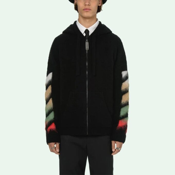 Off-White pentru bărbați SS21 din piele de căprioară cu dungi negre