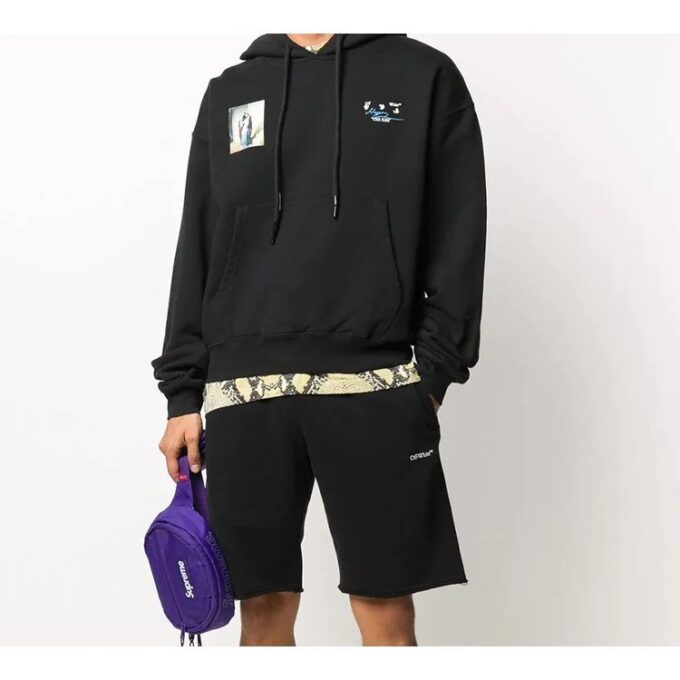 Off-White pentru bărbați The Kiss Printing Negru