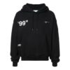 Off-White Pulover bărbați cu imprimeu pe spate, negru, lejer