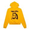 Off-White Pulover cu glugă pentru bărbați, imprimeu cu logo, galben