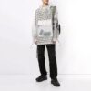 Off-White Pulover pentru bărbați cu detaliu buzunar, transparent, versiune obișnuită, alb