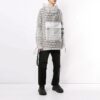 Off-White Pulover pentru bărbați cu detaliu buzunar, transparent, versiune obișnuită, alb