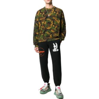 Off-White Tricou alb cu mânecă scurtă și imprimeu cu logo pentru bărbați, colecția SS22 Off-White Tricou alb cu mânecă scurtă și imprimeu cu logo pentru bărbați, colecția SS22