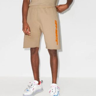 Off-White x Browns 50 Crossover Pantaloni Scurți sportivi largi cu logo brodat Versiune obișnuită Kaki Off-White x Browns 50 Crossover Pantaloni Scurți sportivi largi cu logo brodat Versiune obișnuită Kaki