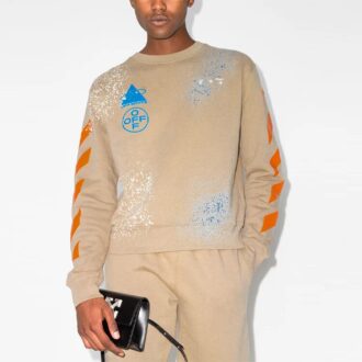 Off-White x Browns 50 Crossover SS21 Micro Mark cu guler rotund, versiune standard, kaki Off-White x Browns 50 Crossover SS21 Micro Mark cu guler rotund, versiune standard, kaki