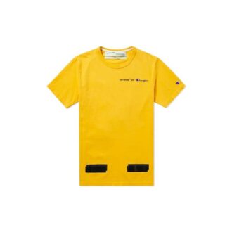 Off-White x Champion MENS Tricou Champion Virgil Abloh Galben Off-White x Champion MENS Tricou Champion Virgil Abloh Galben