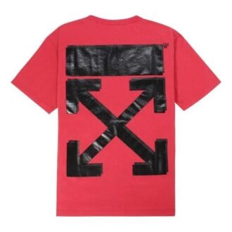 Off-White x Champion Tricou Champion pentru bărbați Virgil Abloh Roșu Off-White x Champion Tricou Champion pentru bărbați Virgil Abloh Roșu
