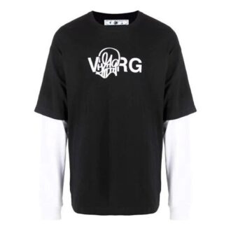 Off-White x Katsu Crossover SS21 cu imprimeu alfabetic, mâneci lungi, versiune standard, negru Off-White x Katsu Crossover SS21 cu imprimeu alfabetic, mâneci lungi, versiune standard, negru
