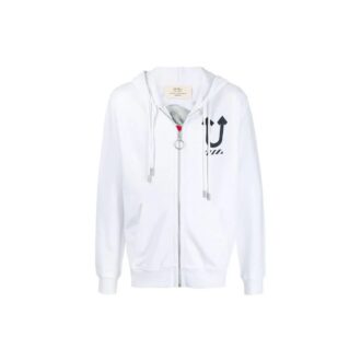 Off-White x UNDERCOVER Crossover cu imprimeu logo pe ambele părți, alb