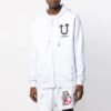 Off-White x UNDERCOVER Crossover cu imprimeu logo pe ambele părți, alb